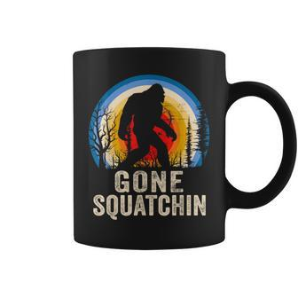 Gone Squatchin To Find Bigfoot Sasquatch Retro Coffee Mug - Thegiftio UK