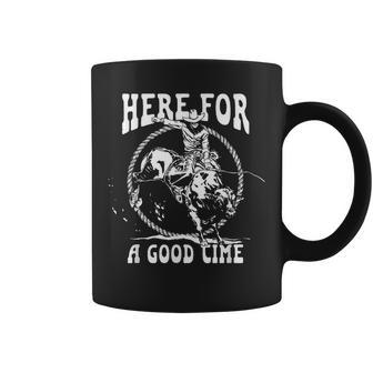 Here For A Good Time Country Western Cowboy Vintage Coffee Mug - Thegiftio UK