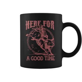 Here For A Good Time Cowboy Cowgirl Western Country Music Coffee Mug - Monsterry UK