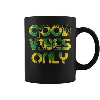 Good Vibe Only Jamaica Flag Tie Dye Positive Vibes Only Coffee Mug - Monsterry