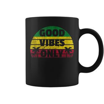 Good Vibes Only Rasta Jamaican Reggae Coffee Mug - Monsterry AU