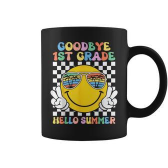 Goodbye 1St Grade Hello Summer Groovy First Grade Graduation Coffee Mug - Monsterry UK