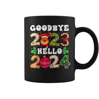 Goodbye 2023 Hello 2024 Happy New Year Christmas Xmas Coffee Mug | Mazezy