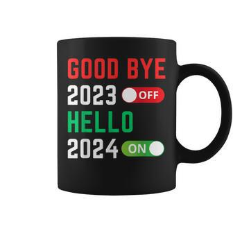 Goodbye 2023 Hello 2024 Happy New Year 2024 Party Family Coffee Mug - Seseable