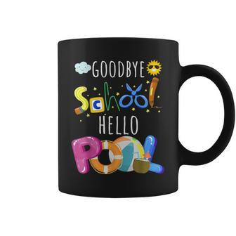 Goodbye School Hello Pool Summer Time Student Teacher Coffee Mug - Monsterry UK