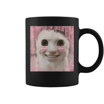 Goofy Ahh Cat Meme Dank Cursed Weirdcore Cringey Banana Cat Coffee Mug | Mazezy DE