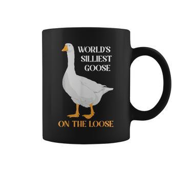Goose On The Loose World's Silliest Cute Children Coffee Mug - Monsterry DE