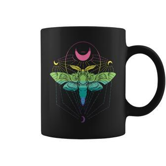 Goth Moth And Crescent Moon Creepy For Goths Coffee Mug - Monsterry UK