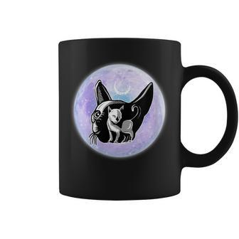 Gothic Cats Full Moon Aesthetic Vaporwave Coffee Mug - Monsterry