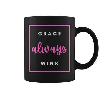 Grace Always Wins Christian Faith Inspirational Idea Coffee Mug - Monsterry CA