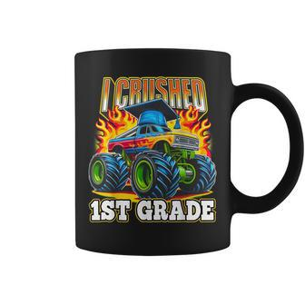 Graduation 1St Grade Monster Truck Boys I Crushed Grad Coffee Mug - Seseable