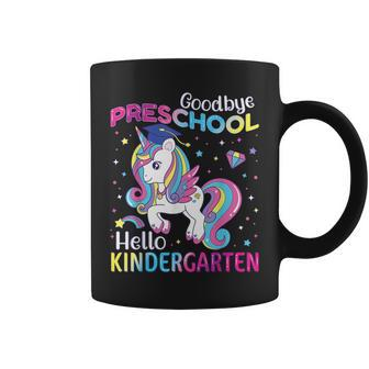Graduation 2024 Goodbye Preschool Hello Kindergarten Unicorn Coffee Mug - Seseable