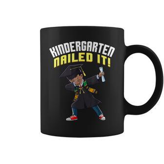 Graduation 2024 Kindergarten Nailed It Dabbing Black Boy Kid Coffee Mug - Monsterry