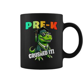 Graduation Pre-K Dinosaur T Rex Crushed It Boys Grad Coffee Mug - Monsterry
