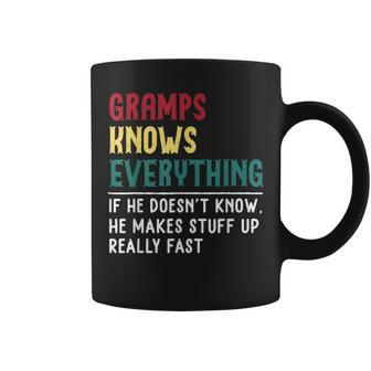 Gramps Know Everything Fathers Day For Grandpa Gramps Coffee Mug - Thegiftio UK