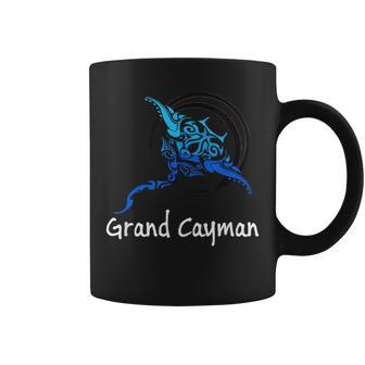 Grand Cayman Tribal Stingray Retro Souvenir Coffee Mug | Mazezy