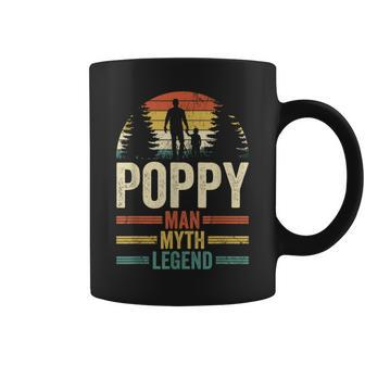 Grandad Grandfather Poppy Man Myth Legend Fathers Day Coffee Mug - Monsterry AU