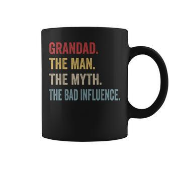 Grandad The Man Myth Bad Influence Father's Day Coffee Mug - Monsterry UK