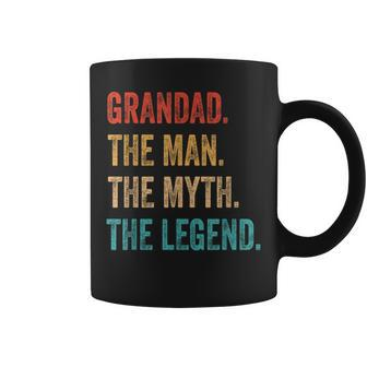 Grandad The Man The Myth The Legend Vintage Grandad Birthday Coffee Mug - Thegiftio UK