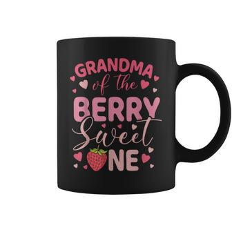 Grandma Of The Berry Sweet One Strawberry First Birthday Coffee Mug - Seseable