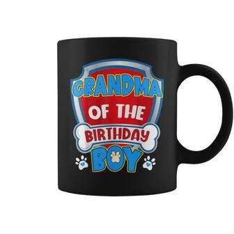 Grandma Of The Birthday Boy Dog Paw Family Matching Coffee Mug - Monsterry