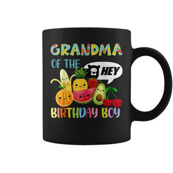 Grandma Of The Birthday Boy Family Fruit Birthday Hey Bear Coffee Mug - Monsterry DE