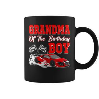 Grandma Of The Birthday Boy Race Car Party Racing Family Coffee Mug - Seseable
