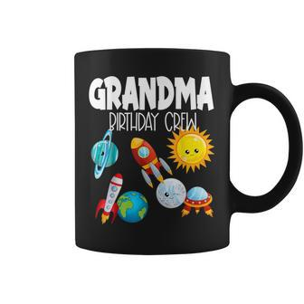Grandma Birthday Crew Planets Outer Space Family Matching Coffee Mug - Monsterry