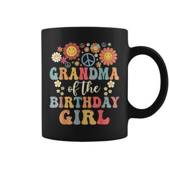 Grandma Of The Birthday Girl Groovy Themed Family Matching Coffee Mug - Monsterry DE
