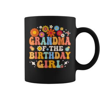 Grandma Of The Birthday Girl Groovy Themed Family Matching Coffee Mug - Thegiftio UK