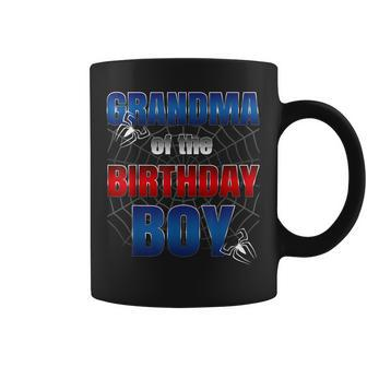 Grandma Of The Birthday Spider Web Boy Family Matching Coffee Mug - Thegiftio UK