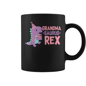 Grandma Dinosaur Family Matching Dino Birthday Girls Party Coffee Mug - Monsterry AU