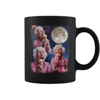 Grandma Howling Moon Grandma Licking Ice Cream Coffee Mug - Monsterry AU