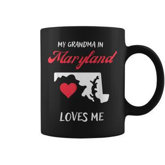 My Grandma In Maryland Loves Me Cute Grandkid Graphic Coffee Mug | Mazezy CA