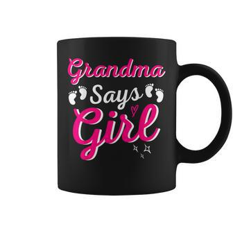 Grandma Says Girl Team Gender Reveal Announcement Family Set Coffee Mug - Seseable
