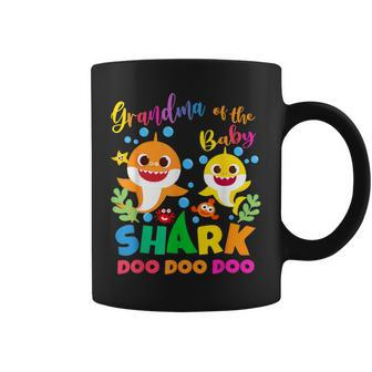 Grandma Of The Shark Birthday Boy Girl Party Family Coffee Mug - Seseable