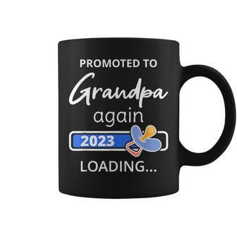 Grandpa Again 2023 Loading Grandad To Be Promoted To Grandpa Coffee Mug - Monsterry