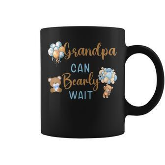 Grandpa Can Bearly Wait Gender Neutral Baby Shower Matching Coffee Mug - Seseable