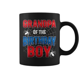Grandpa Of Birthday Boy Costume Spider Web Birthday Party Coffee Mug - Thegiftio UK