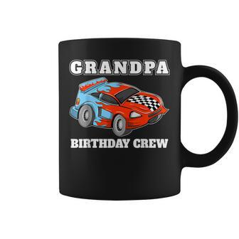 Grandpa Birthday Crew Race Car Racing Car Driver Coffee Mug - Monsterry