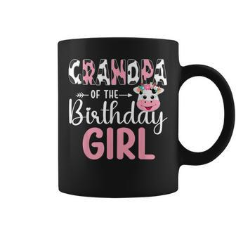 Grandpa Of The Birthday Girl Farm Cow 1 St Birthday Girl Coffee Mug - Monsterry AU