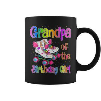 Grandpa Birthday Girl Rolling Skate Birthday Family Party Coffee Mug - Seseable