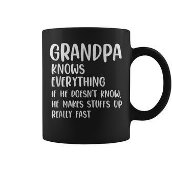 Grandpa Knows Everything Fathers Day Grandad Papa Coffee Mug - Thegiftio UK