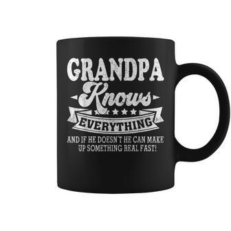 Grandpa Knows Everything Father's Day Dad Papa Coffee Mug - Monsterry