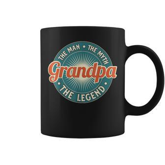 Grandpa The Man The Myth The Legend Grandfather Coffee Mug - Seseable