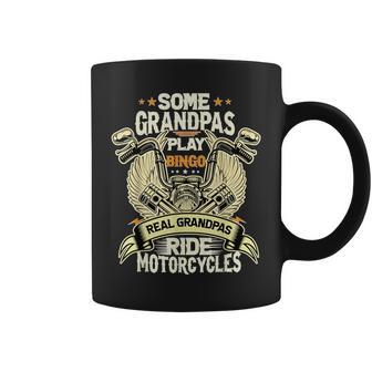 Some Grandpas Play Bingo Real Grandpas Ride Motorcycles Mens Coffee Mug - Thegiftio UK