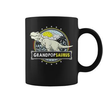 Grandpopsaurus T Rex Dinosaur Grandpop Fathers Day Grandpop Coffee Mug - Monsterry AU