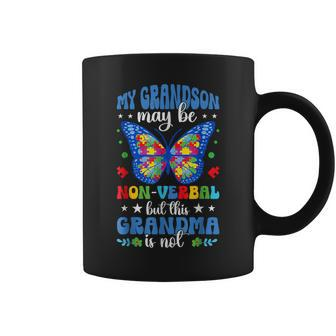 My Grandson Proud Autism Grandma Autism Warrior Grandma Coffee Mug - Seseable