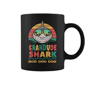 Grandude Shark Father's Day Papa Dad Grandpa Men Coffee Mug - Monsterry