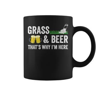 Grass And Beer Gardening Lawn Mowing Coffee Mug - Thegiftio UK